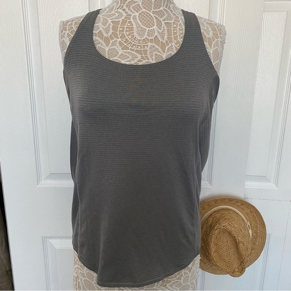Lululemon Wild Tank Heathered Slate Blue Tropics fabric sweat-wicking size:6 - Picture 7 of 16